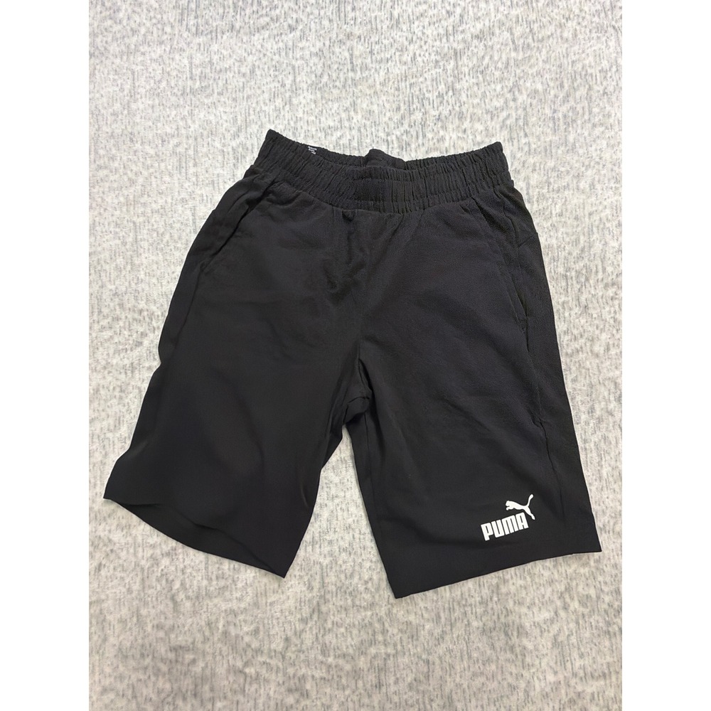 Puma ESS Jersey Shorts Mens Small Black Athletic Gym Training 586706 01 NEW